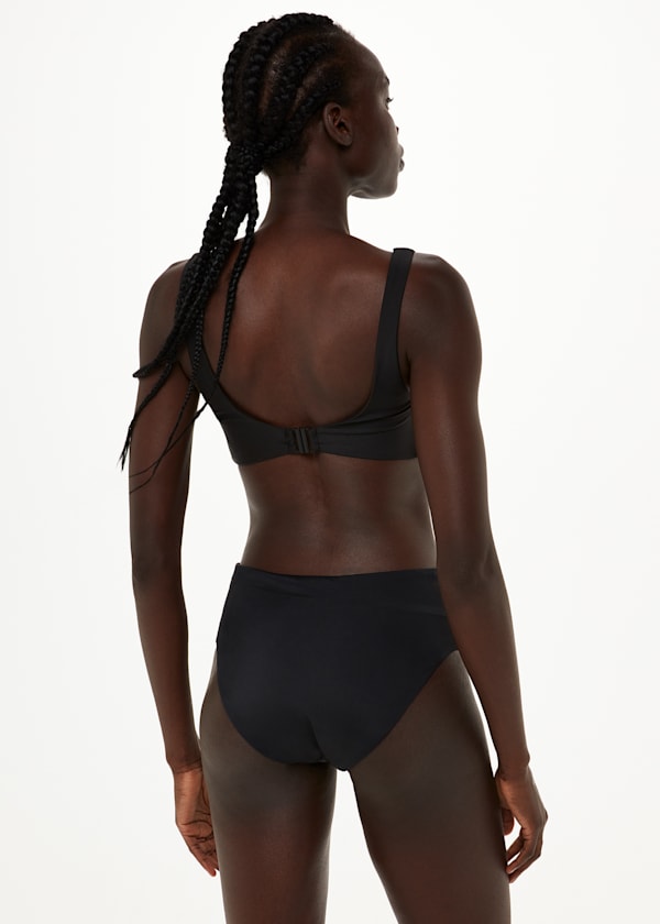 Black Twist Front Bikini Top